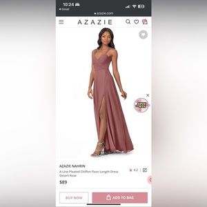 Azazie Desert Rose Bridesmaid Dress